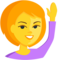 Person Raising Hand emoji on Messenger